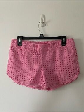 Lilly Pulitzer Pink Eyelet Crochet Shorts